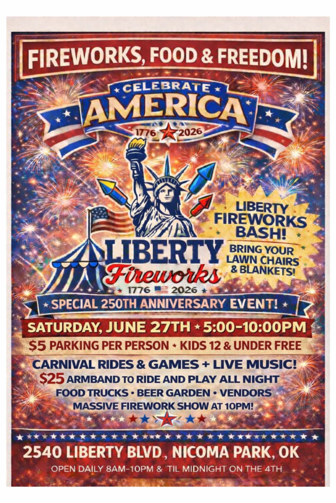 Liberty Fireworks Bash 2026 poster